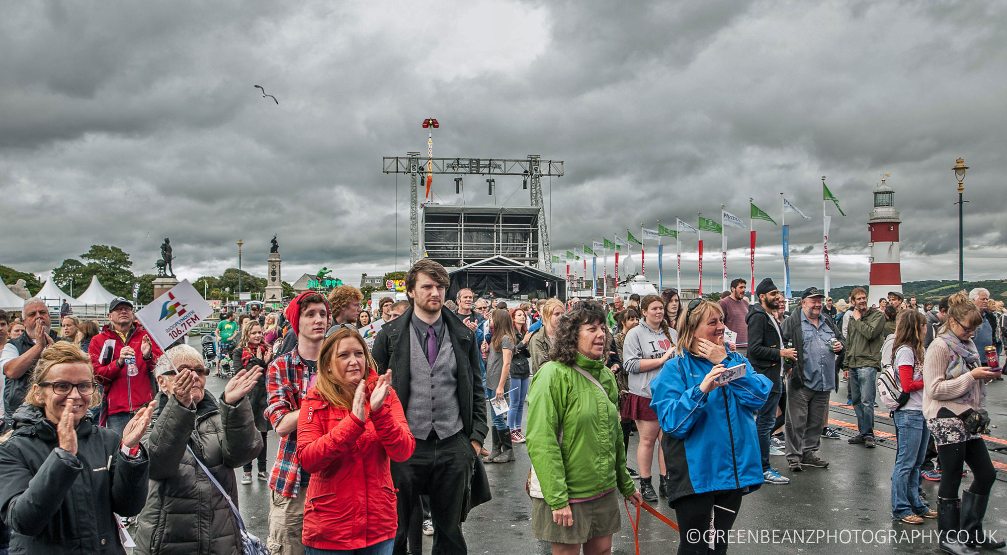 MTV Plymouth Local fans in rain